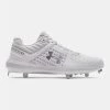Under Armour Yard Low ST Metal Cleats - White Footwear