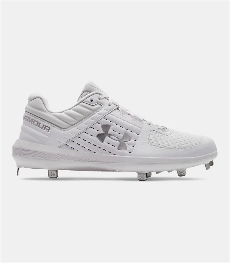Under Armour Yard Low ST Metal Cleats - White Footwear 3 Under Armour Yard Low ST Metal Cleats - White Footwear