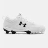 Under Armour Leadoff Youth Molded Cleats - White Footwear 2 Under Armour Leadoff Youth Molded Cleats - White Footwear
