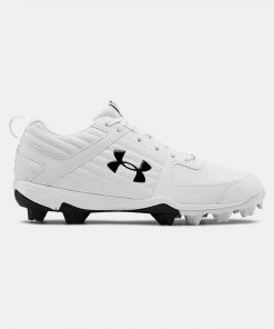 Under Armour Leadoff Youth Molded Cleats - White Footwear