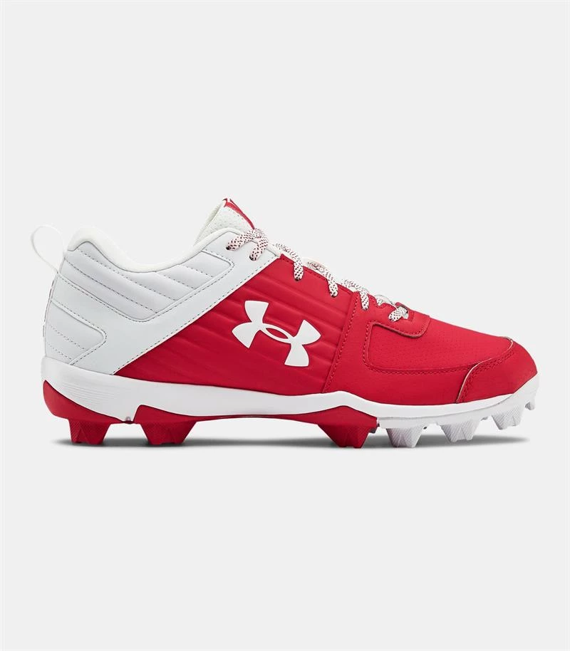 Footwear Under Armour Leadoff Youth Molded Cleats - Red 3 Footwear Under Armour Leadoff Youth Molded Cleats - Red
