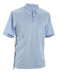Smitty Pro-Style Short Sleeve Umpire Shirt - Powder Blue/Black BBS310