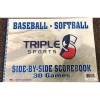 Scorebooks Glovers Side By Side Baseball Softball Scorebook