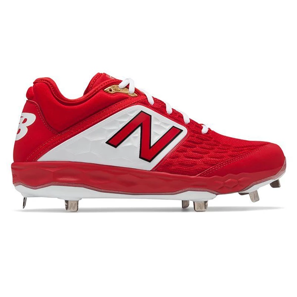 Footwear New Balance 3000v4 Metal Cleat - Red 3 Footwear New Balance 3000v4 Metal Cleat - Red